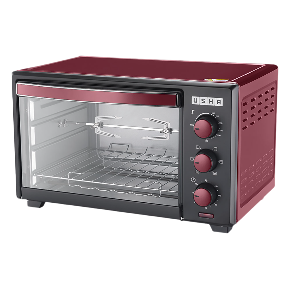 USHA 3629R 29L Oven Toaster Grill with Motorized Rotisserie Wine